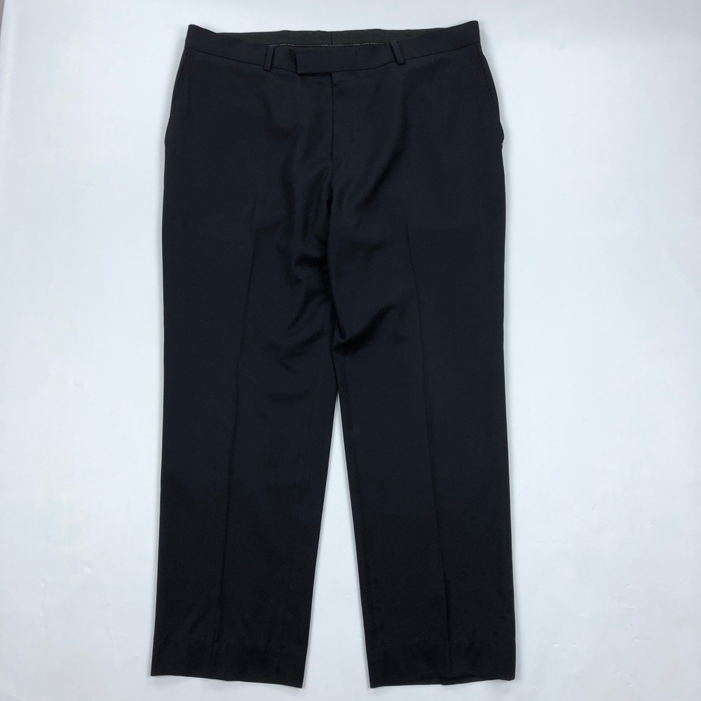 Hugo Boss Mens Navy Blue 100% Wool Dress Pants Size 38R 38x30 Trousers